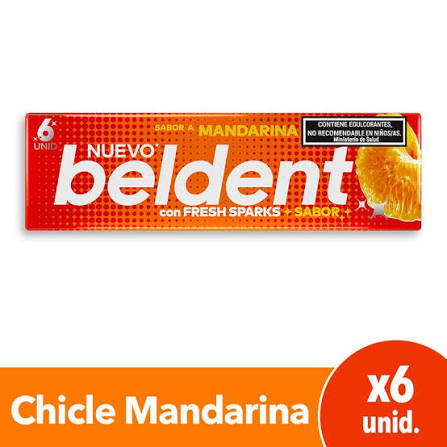 CHICLE BELDENT 10G MANDARINA